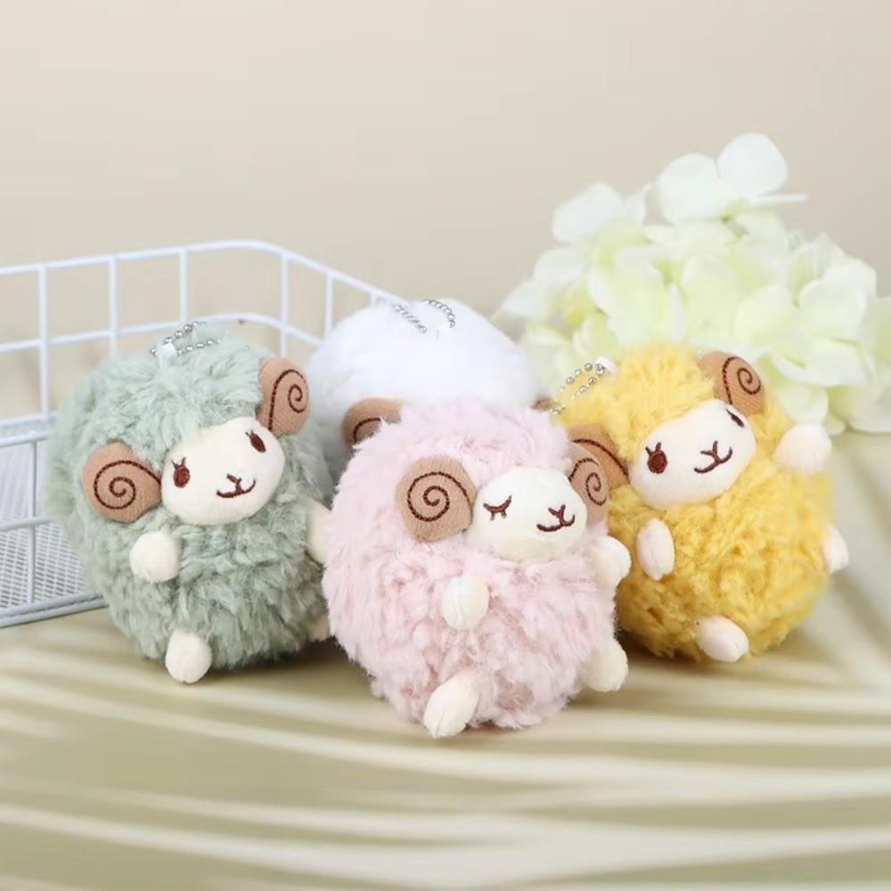 Soft Fluffy Texture Lamb Keychain Plush Mini Sheep Plush Doll For Backpack Decor