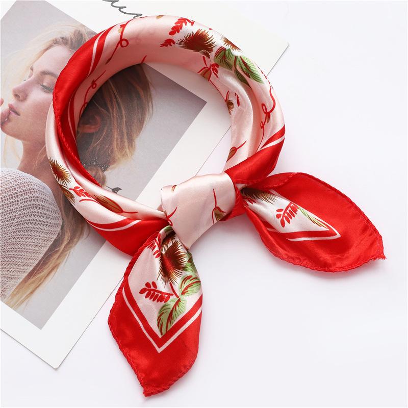 50 * 50cm Spring And Autumn Silk Scarves Versatile Decoration Professional Small Square Scarves Neck Protection Binding Bag