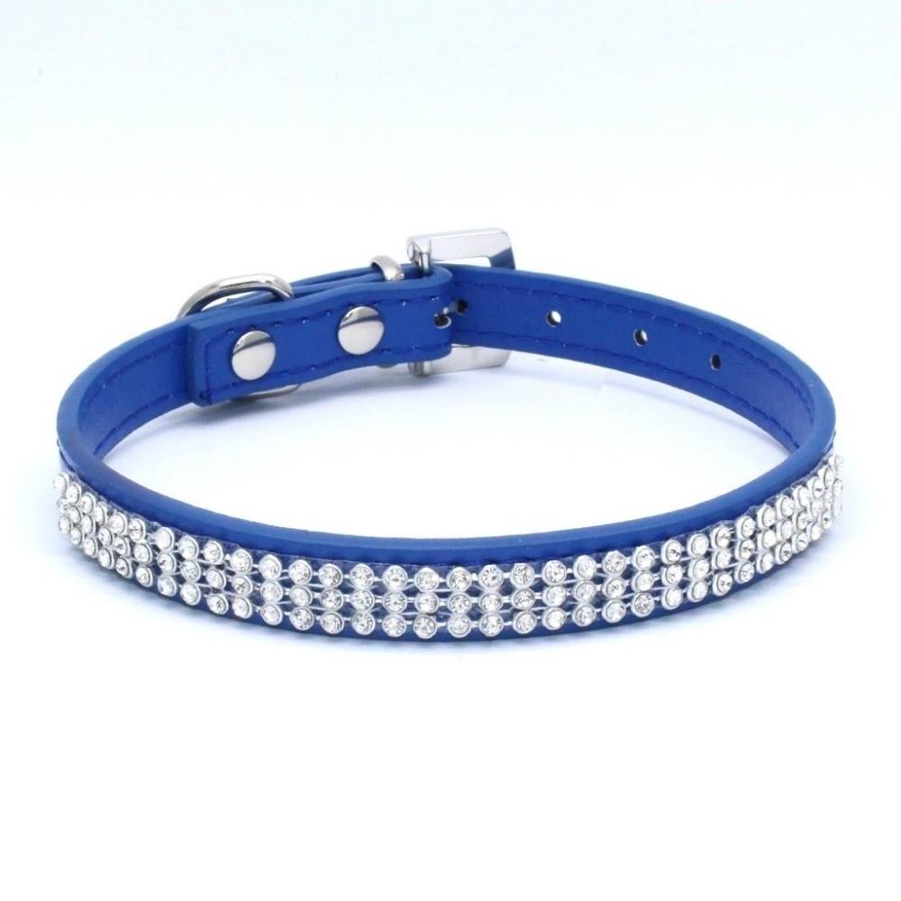 Crystal Diamond Rhinestone Pet Collar PU Leather Sparkling Cat Collar for Pet Supplies