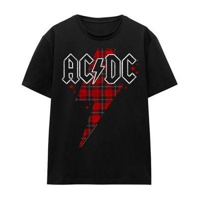 AC/DC Унисекс футболка для взрослых в клетку с молнией