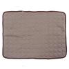 Pet Cooling Mat Breathable Folding Reusable Summer Self Cooling Cushion for Dogs Cats L Brown