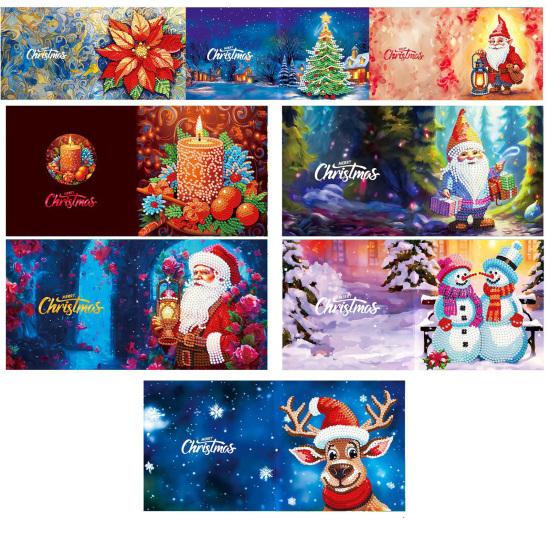 1 комплект алмазной живописи поздравительная открытка DIY горный хрусталь Рождественская открытка ремесленный комплект