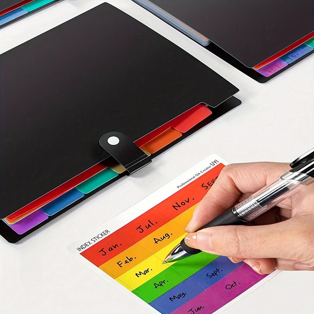 1 шт. Папка-органайзер для папок-аккордеон, цветная вставка, формат А4 - идеально подходит для школы, дома и офиса