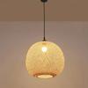 30/35/40/45CM Ceiling Light Hanging Lamp Shade Natural Bamboo Rattan Lamp Decoration Style Vintage Natural Bamboo Handcraft