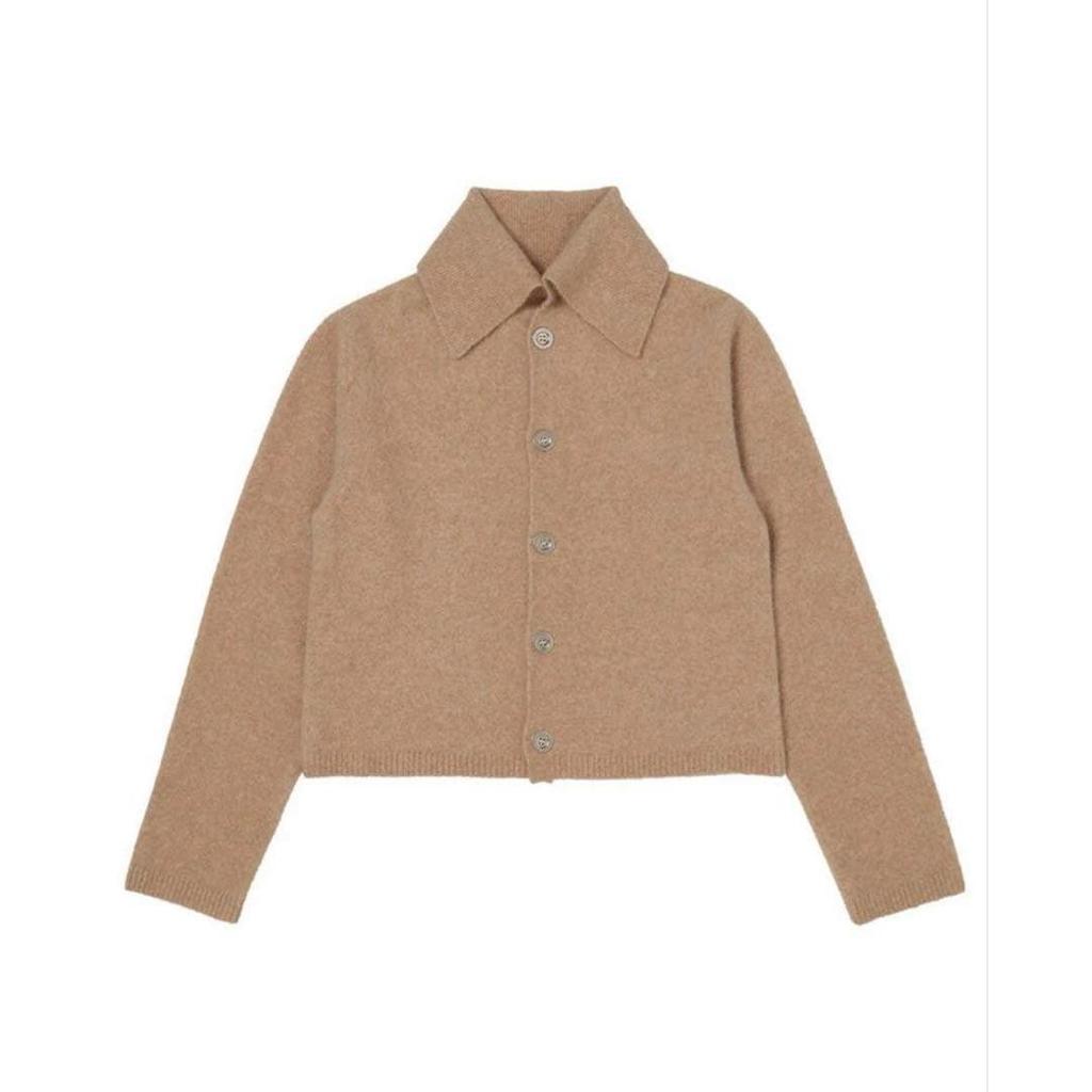 Used nknit fox mix sailor cardigan camel