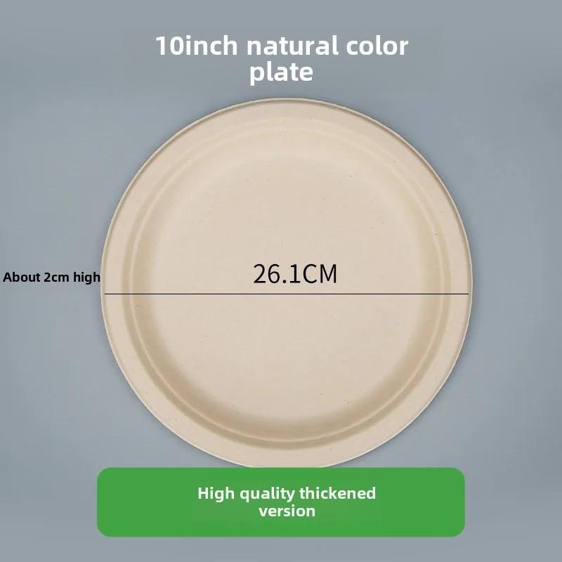 50 шт одноразовых тарелок 6/7/8/9/10 дюймов бумажные обеденные тарелки экологически чистые разлагаемые столовые приборы на день рождения для кемпинга пикников вечеринок