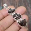 Smoky Rough Gemstone 925 Sterling Silver Handmade Wonderful Jewelry Pendant