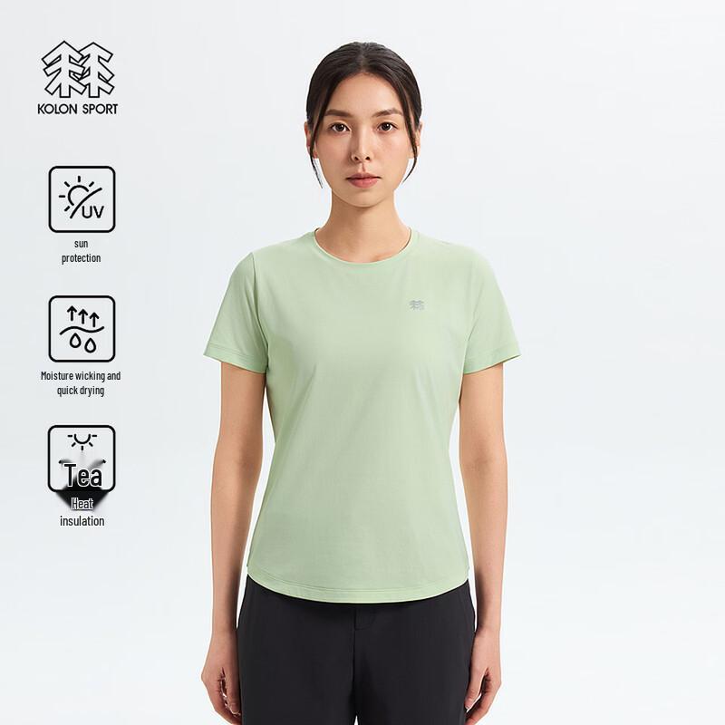 Женская футболка с коротким рукавом KOLON SPORT с защитой UPF40+ и влагоотводящими свойствами