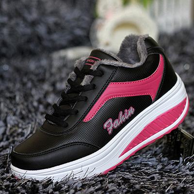 Зимние нескользящие и мягкие теплые высокие женские хлопковые туфли, качели, зимние ботинки, увеличивающие рост, женская обувь для спорта и отдыха