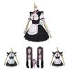 Nekopara Chocola Vanilla Костюм для косплея горничной-кошки Парик Дышащий Изысканное исполнение