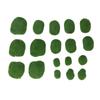18Pcs Artificial Moss Rocks Decorative Faux Moss Covered Stones for Aquarium Green