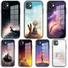 Little Prince Fox Clear Soft Glass Silicone Case For Iphone 14 13 12 11 Pro X Xs Max Xr 8 7 Plus Se 11 12 Mini Balck Cover