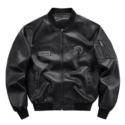 Новая мужская кожаная куртка, новая универсальная молодежная красивая кожаная куртка, тонкая мотоциклетная куртка в корейском стиле, большой размер кожа