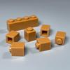 Прозрачные строительные блоки 1x1 с высоким отверстием - Мелкие детали MOC для демонстрационных стен