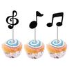 Single Unit Musical Note Cake Insert Decorations Recyclable Music Symbol Shape Cupcake Accessory Party Supplies