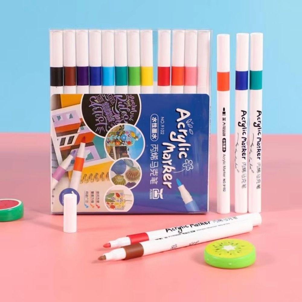 Soft Tip Acrylic Marker Pen Set Fine Nib Child Painting Graffiti Pens  Drawing Sketching