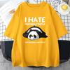 Lazy Panda I Hate Morning People Print Tshirts For Unisex Cartoons All-math Clothing Vintage Oversize Cotton Short Sleeve Mans Tops