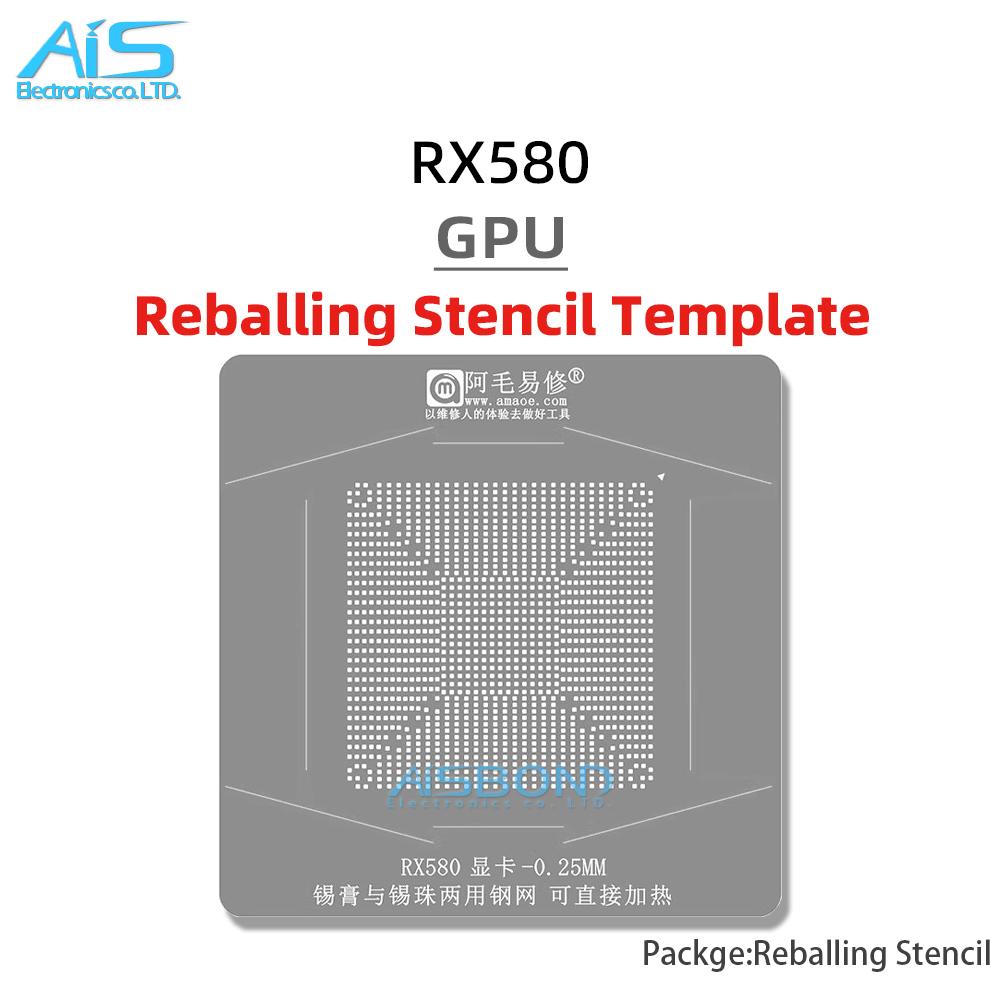 BGA GPU Reballing Stencil Template Station For RTX3060 TI GA106 RTX3060TI RX580 Positioning Plate Plant tin net Steel mesh