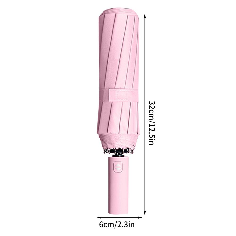12 Bones Automatic Umbrella One-Click Opening And Closing Men's Business Folding Large Reinforced Windproof Women Sunshade