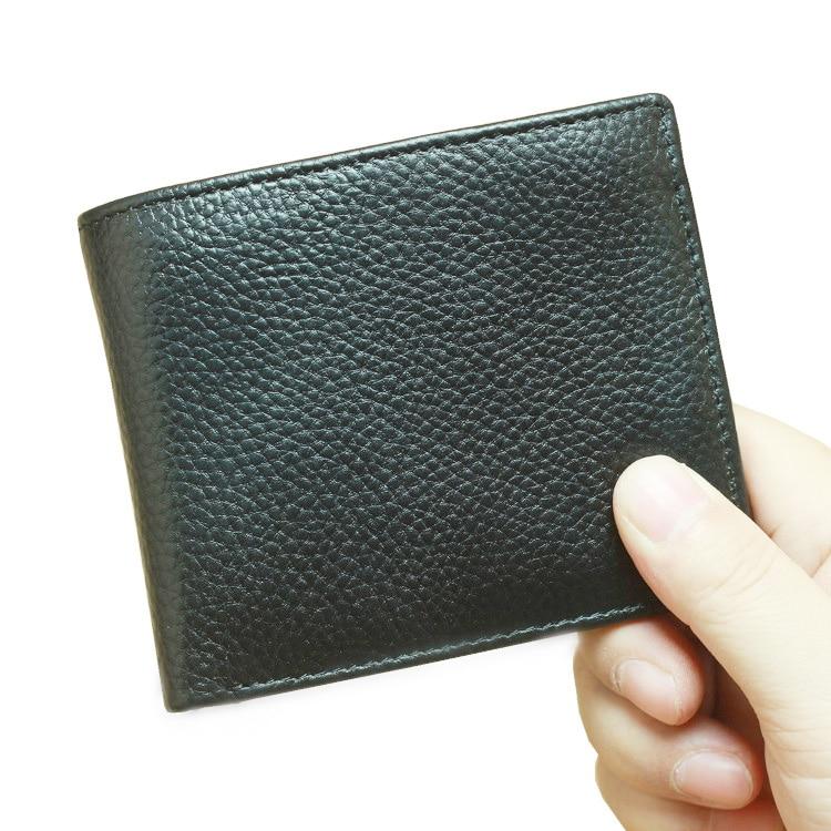 Кожаный мужской кошелек с блокировкой Rfid, дизайнерский маленький кошелек для мужчин, модный кожаный мужской кошелек