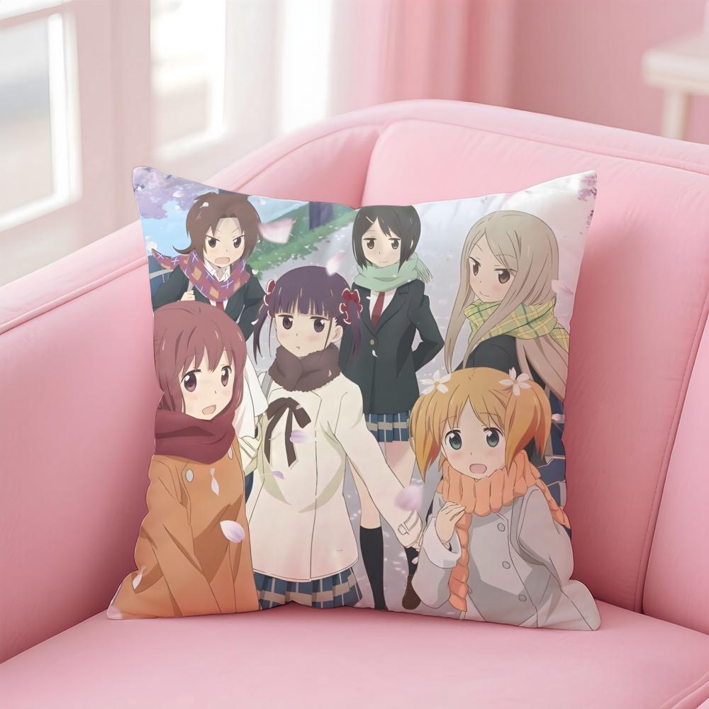 Подушка T-Trick Sakura Trick Подушка для аниме Юри Наволочка из льна Мягкий декор для дивана Домашней комнаты