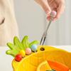 Cream-Style Fruit Serving Plate Reusable Ceramic Fruit Bowl Salad Dessert Bowl  Kitchen Use
