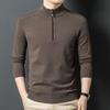 Men's Zipper Mock Neck Knit Sweater