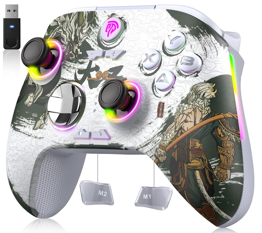 Беспроводной контроллер для ПК EasySMX, RGB-подсветка, геймпад, беспроводной контроллер для Switch Joy-Cons, Windows PC, Switch, iOS, Android и Steam Deck