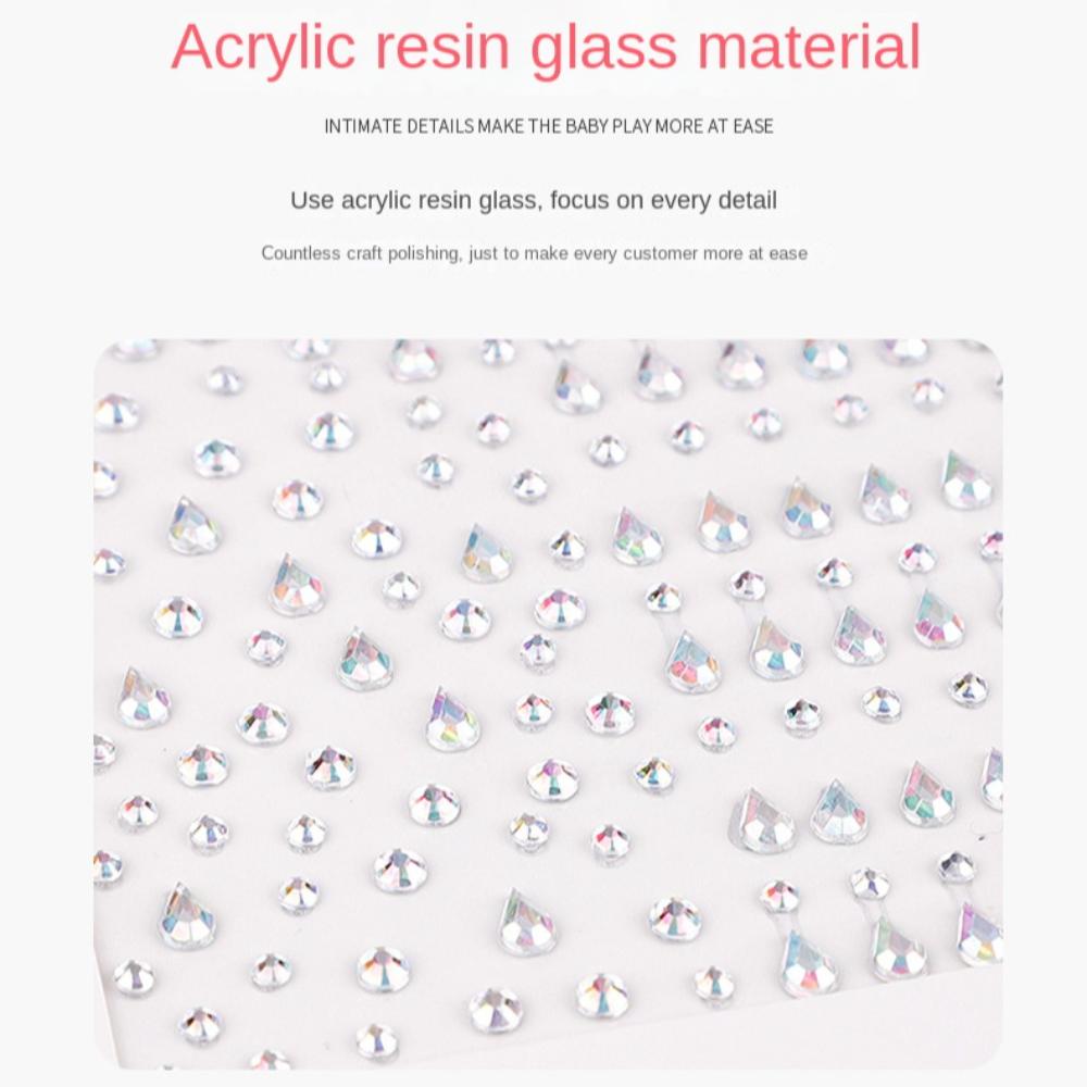 Кристальная радуга, драгоценные камни для лица, ювелирная наклейка с бриллиантами, сценическое украшение, 3D украшение для нейл-арта