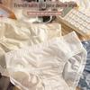 Ultra-Thin Seamless French Satin Mid-Waist Women's Underwear with Pure Cotton Crotch, 2024 Summer Collection