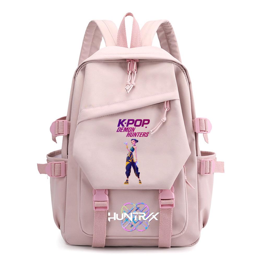 Мультяшный K-pop Рюкзак с принтом «Охотники на демонов» для мальчика-подростка, школьная сумка для девочки, детский студенческий рюкзак для книг, женская дорожная сумка, детский подарок, рюкзак