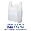 Gusseted Shopping Bags, Milky White, Size LL, 100 Bags per Pack, Fits Western Japan Size 45 and Eastern Japan Size 45, Holds Approximately Four 2L Pla