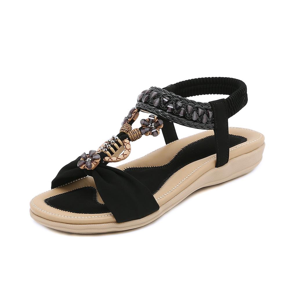 2025 Summer Fashion Women Platform Wedges Comfortable Elastic Band Non-slip Sandals Casual Beach Footwear Shoes for Women