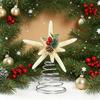 Christmas Starfish Tree Topper Coastal Beach Treetop Ornament with Red Berries Pine Cone for Holiday Xmas Home Indoor Outdoor Decor