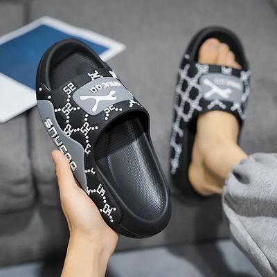 Модные Мужские Тапочки Легкая Пляжная Обувь Парная Повседневная Обувь Нескользящие Домашние Тапочки для Ванной Уличная Мужская Обувь для Сада