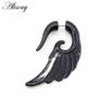 Alisouy Pair Black Acrylic Fake Cheater Twist Spiral Ear Taper Gauges Expanders Earring Tunnel Plugs Piercing Body Jewelry