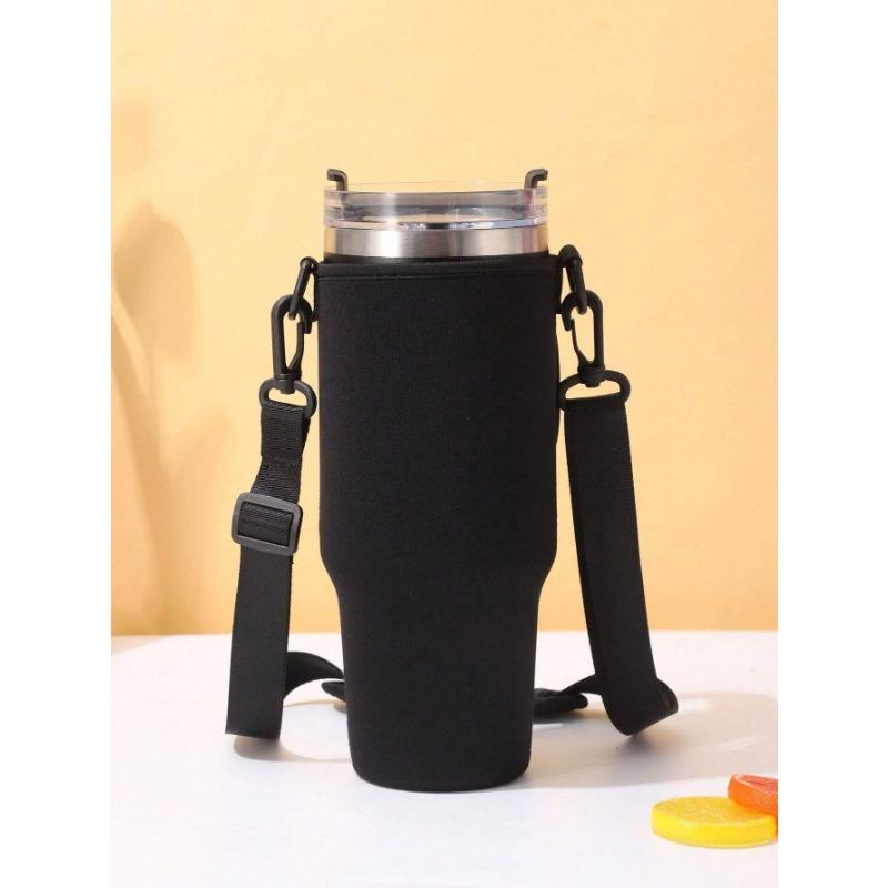 1 шт. Чехол для тамблера 40 унций, Крышка/Хранение/Организация для чашки, Крышка для чашки из материала для дайвинга, Защитный чехол для чашки с ручкой для автомобиля, Регулируемый ремень с диагональной лямкой