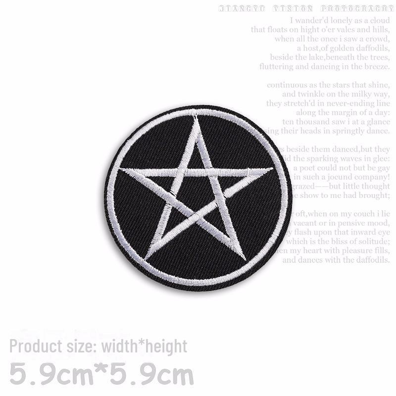 Yixiu Embroidered Black Small Badge: Trendy Clothing Decoration Patch