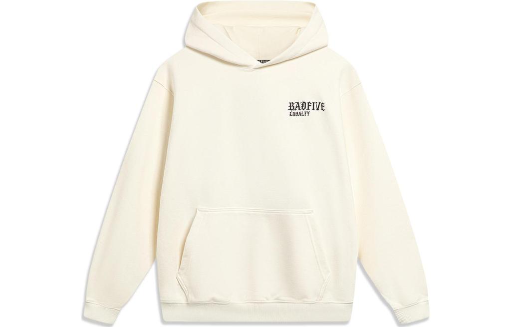 Li Ning BADFIVE Sweatshirt Unisex Ecru AWDTB97-3