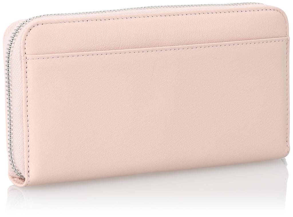 Круглая молния длинный кошелек мягкий коровья кожа сумка сшитый тонкий кошелек для хранения карт простой взрослый милый сердечко подвеска в комплекте JSLW3CT1 розовый [Jill Stuart] [Angel]