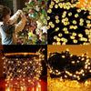 Solar-powered LED String Lights, 50m, 500 Bulbs, Waterproof, Suitable for Indoor and Outdoor Use, Christmas Decorations, Available In 4 Colors, Dark
