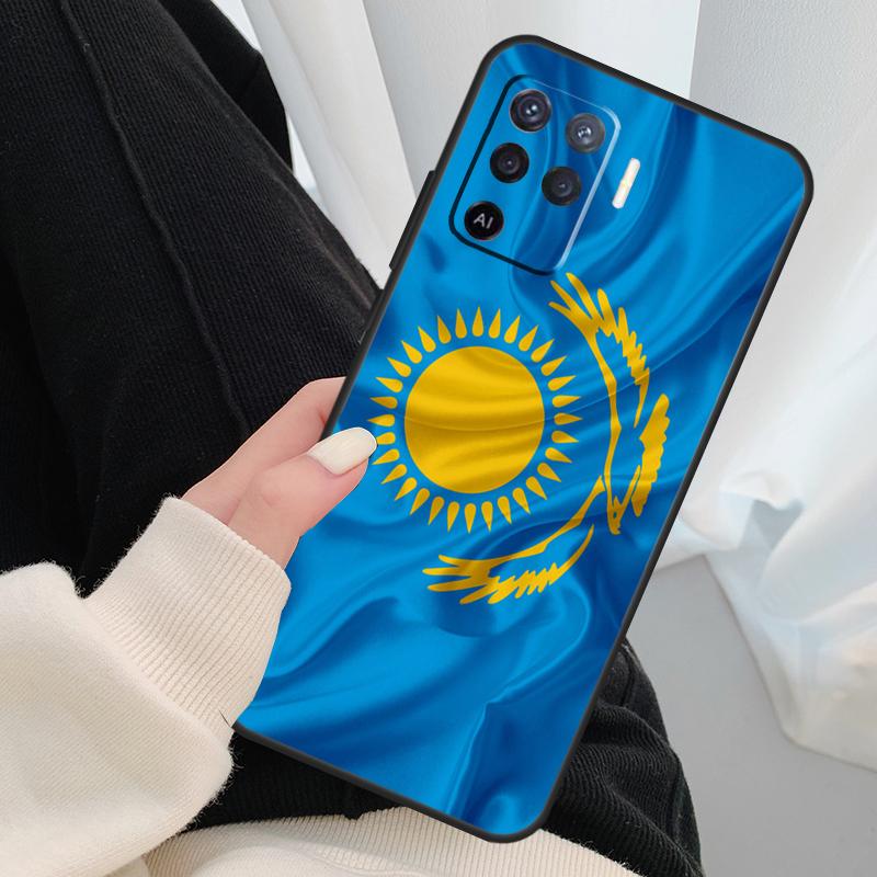 Чехол-флаг Казахстана для Oppo A96 A76 A16 A60 A98 A58 A78 A18 A38 A80 A40 A77 A57 A17 A74 A54 A94 A15 A5 Pro