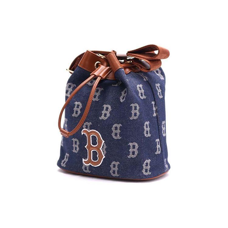MLB Boston Red Sox Vintage Letter Print Casual Fashion Cotton Shoulder Crossbody Bag Men bags Blue 7ACRM073N-43BLS