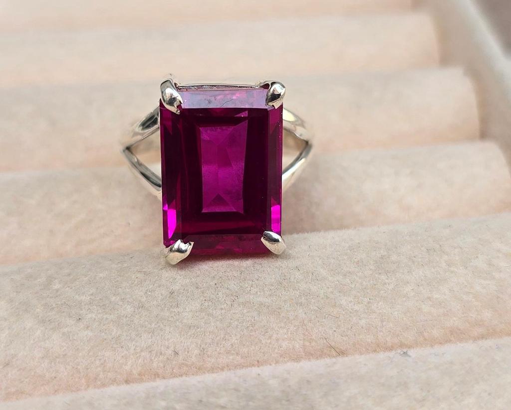 Beautiful Pink Tourmaline Ring for Women, Gift for Her, 925 Solid Sterling Silver, Gemstone Ring, Handmade Jewellery, Boho Ring