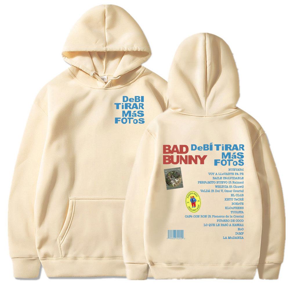 DTMF Debí Tirar Más Fotos 2025 New Album Hoodies Bad Bunny Singer Sweatshirts Men Women Clothing Pullovers Fans Gift Streetwear