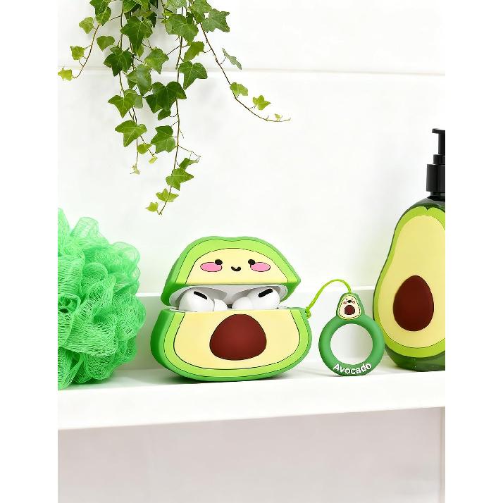 Cute Case for AirPods Pro3 Kawaii Cover Fun Design Shockproof Anime Adorable Anti-Fall Cases for AirPods Pro 3rd Generation for Women Men (Avocado)