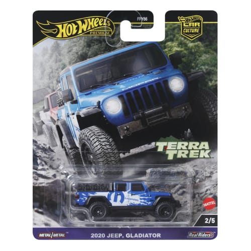 Hot Wheels Car Culture TerraTrek 2020 Jeep Gladiator Vehicle Toy, Miniature Car, Ages 3 and Up, Blue, HRV91