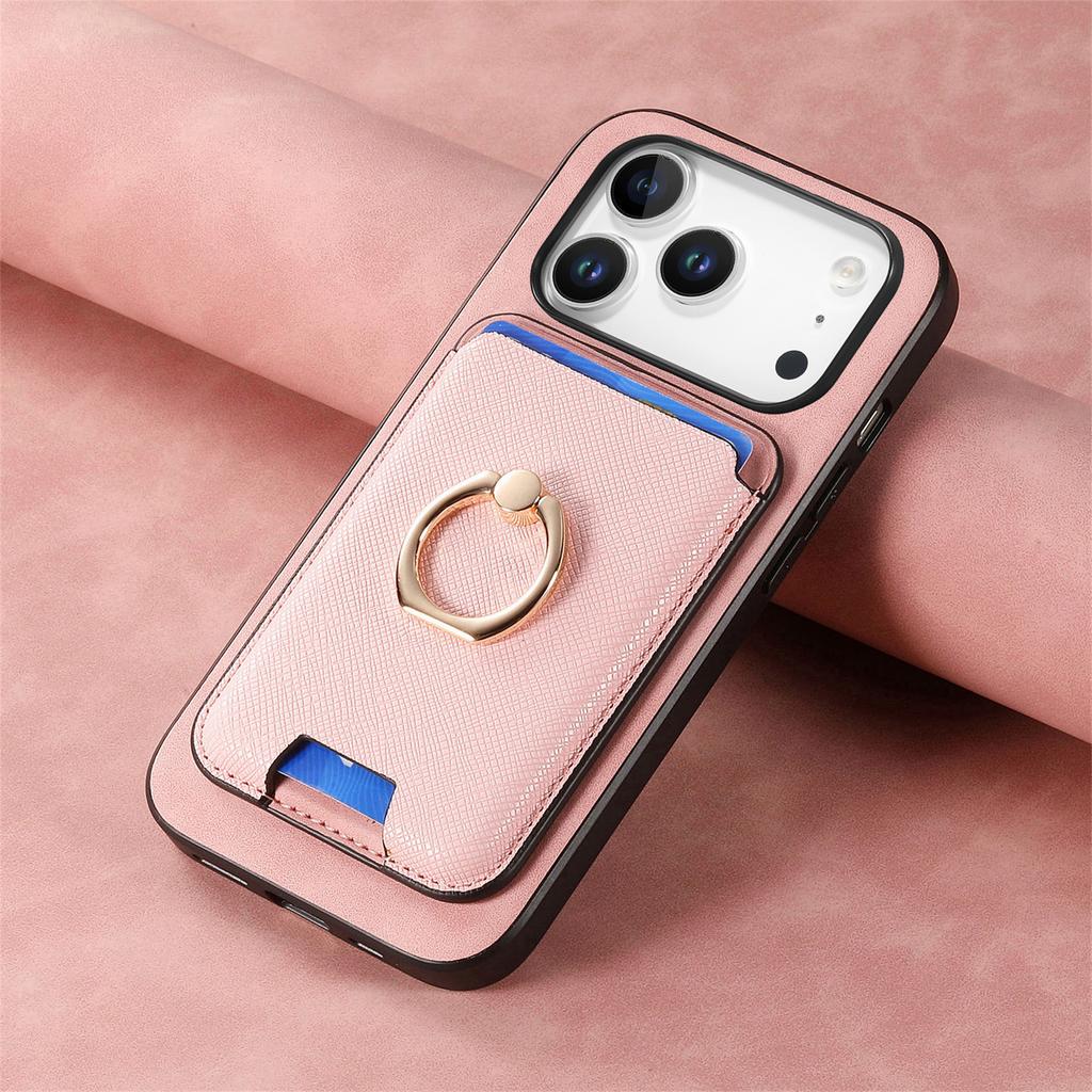 2 в 1 Съемный слот для карт Кожаный кошелек-чехол Для iPhone 17 Pro Max 16 Plus 15 14 13 12 11 17air 16E SE4 Магнитное кольцо-держатель