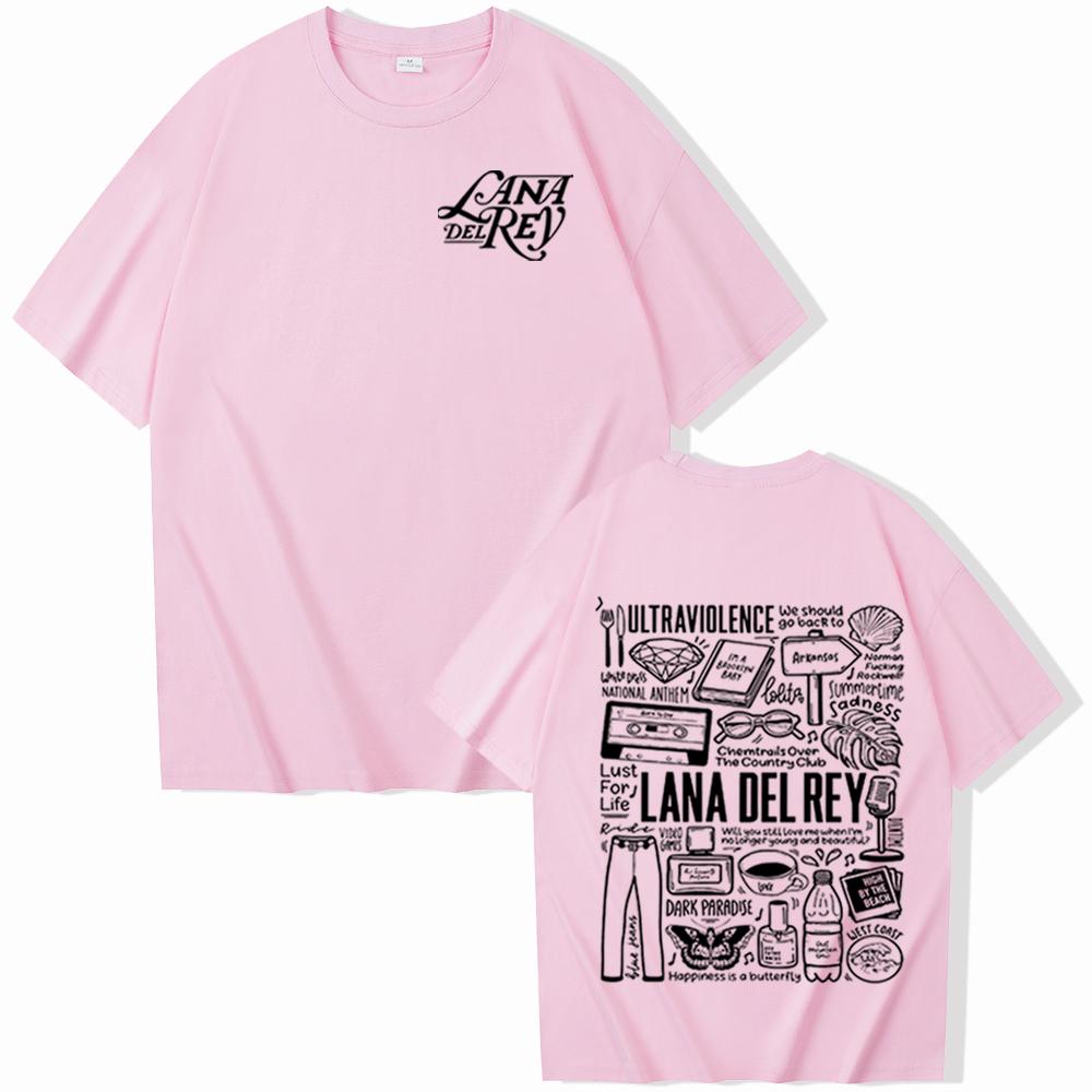 Футболка Lana Del Rey Футболка Lana Del Rey Music Футболка Lana Del Rey Merch Подарок для поклонника Lana Del Rey Футболки с коротким рукавом и круглым вырезом