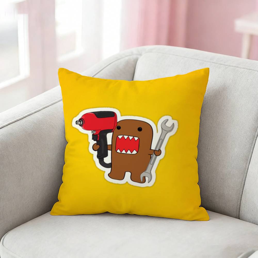 Cool Cute Domo-Kun Kawaii Pillow Case Pattern Printed Pillowcase For Living Room Sofa Cushion Cover